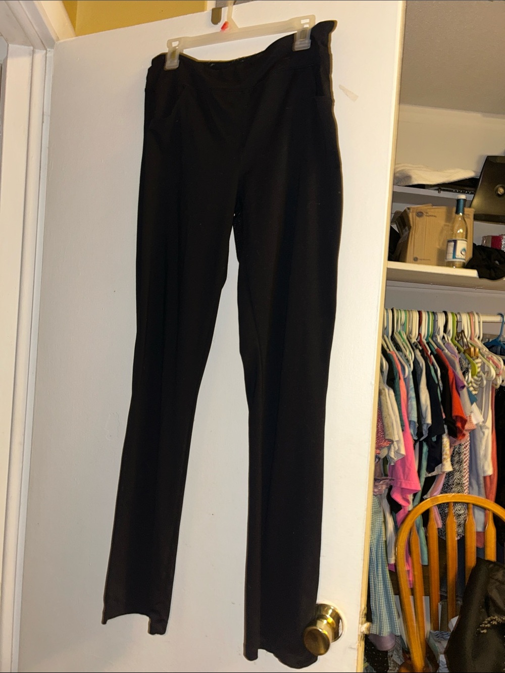 Yogipace Women's Black Straight-leggings. Tights